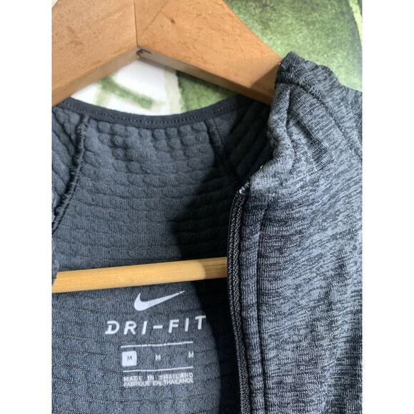 Nike Men's Medium Therma Running Half-Zip Gray Long Sleeve - Picture 5 of 7